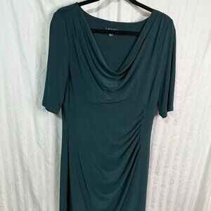 Lauren Ralph Lauren Women's Classic Knit Dress – Dark Green, Size 16